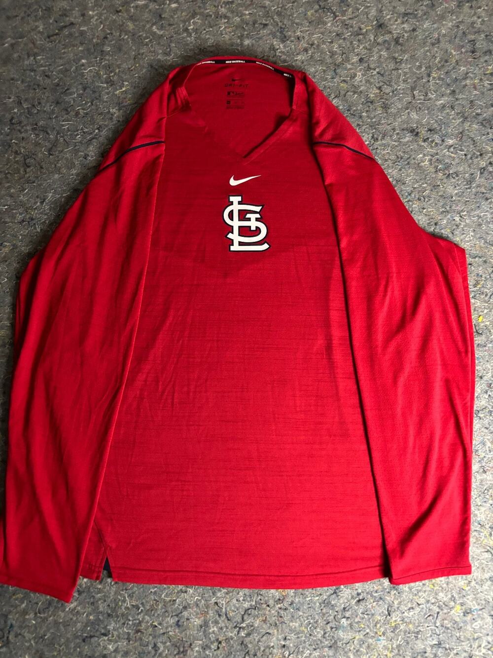Nike Dri-FIT St. Louis Cardinals MLB Baseball Red Long Sleeve Shirt Size (XXL)